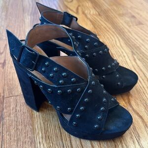 H by Halston open toe platform heels